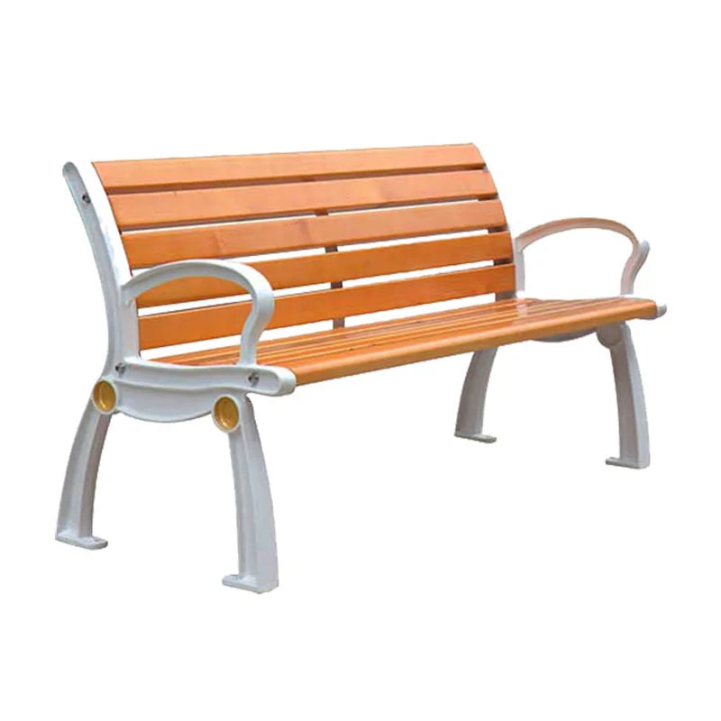 Outdoor Furniture Public Park Street Cast Iron End Reclaimed Wood Rustic Sitting Bench Seating Outside Garden Patio Seat Benches