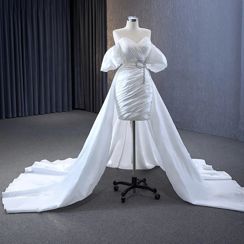 Jancember 222187 Simple Sweetheart Off Shoulder Modern Bridal Gown Wedding Dress