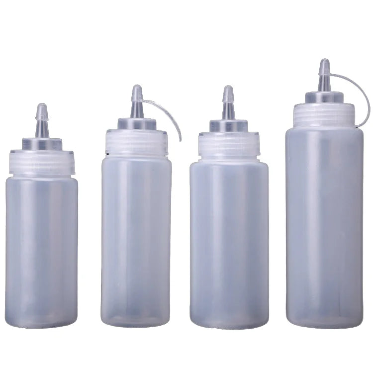 240ml 360ml 450ml 500ml 680ml Beak Cap Plastic Bottles Transparent Pointed Mouth Squeeze Bottle Empty Cream Bottle for Cosmetic