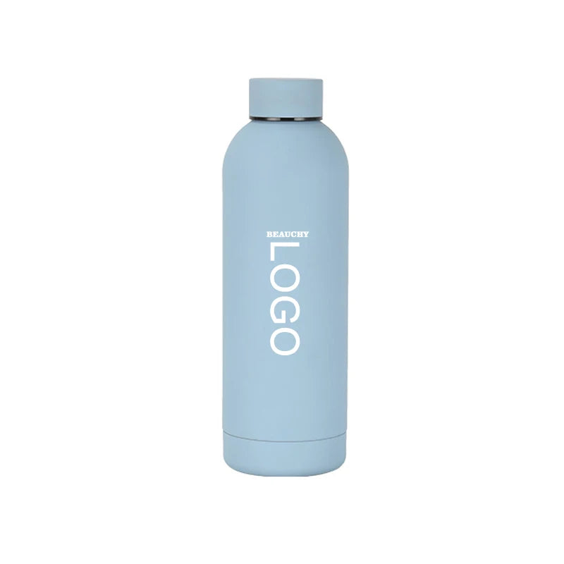 Beauchy 500ml Double Wall Insulated Stainless Steel Sports Water Bottle with Lid for Gym & Outdoor Activities