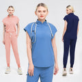 Unisex Anti-Wrinkle Hospital Uniform Set Custom Wholesale Soft Woven Breathable Outfit Jogger Scrubs Uniform
