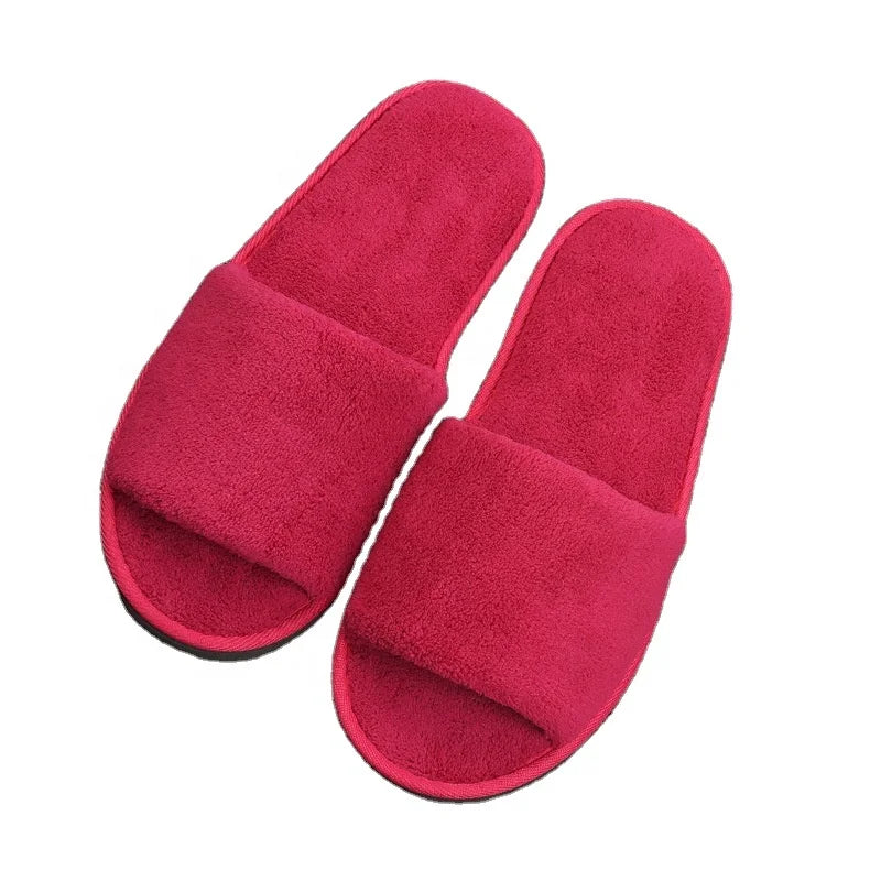 Wholesale Luxury Hotel Slipper Customized Logo Bedroom Disposable Spa Washable Hotel Slippers