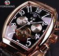 Forsining New Luxury Men Date Month Display Rose Gold Case Mens Watches Top New Luxury Automatic Watch Clock Casual Watch