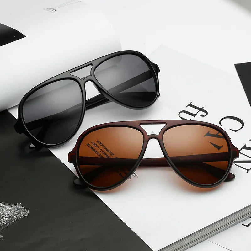 Wholesale Sunglasses for Men and Women Retro Large Frame Glasses Driving Uv400 Sunglasses Supplier