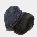 Bestella Spring New Men's & Women's Casual Octagonal Berets British Retro Duckbill Cap Washed Denim Forward Cap for Daily Wear