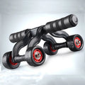 Fitness Workout Four Wheels Indoor Gym Abdominal Sport Exercise Abs Wheel Roller With Mat