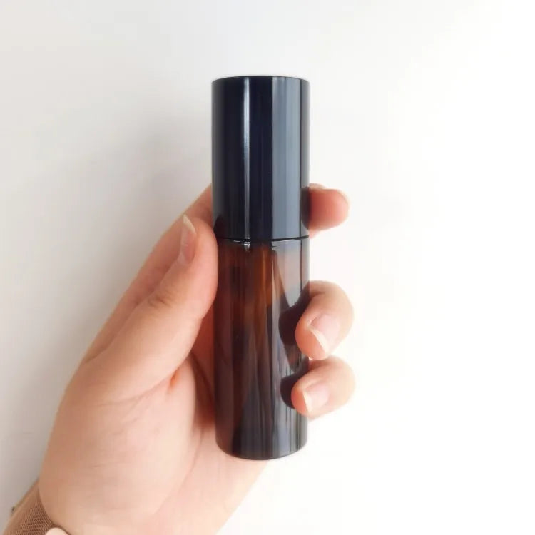 30ml 50ml 80ml Black Amber White Clear Plastic Cosmetic Lotion Bottle in Single Wall with PET Cap PET Pump Sprayer