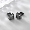 UAS Warehouse Stock Black Gold Plated 925 Silver Hiphop Jewelry Women GRA 2.0ct VVS Moissanite Diamond Stud Square Earring Men