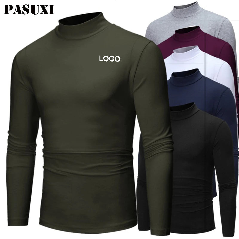 PASUXI Custom Men Sweaters Manufacturer Pullover Turtle Neck Sweater Winter Long Sleeve Knit Turtleneck Men