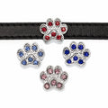 Wholesale Fashion Jewelry Bear Paw Slide Charms Diy Jewelry Marking Accessories Through 8mm Wristband As Women Gift