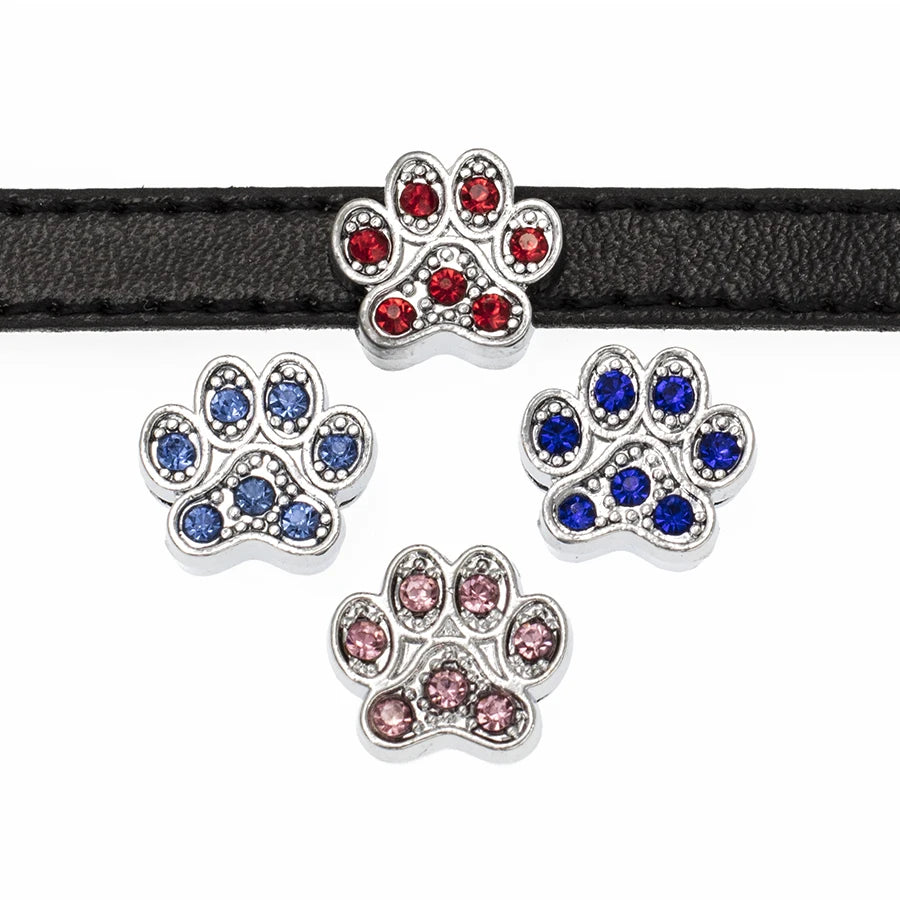 Wholesale Fashion Jewelry Bear Paw Slide Charms Diy Jewelry Marking Accessories Through 8mm Wristband As Women Gift