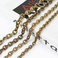 MeeTee KY561 Handmade Leather Craft Solid Brass Wallet Chain Men's Belt Pants Craft Accessories Alloy Thick Bag Chain