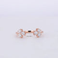 Lab Grown Diamond Wedding Ring Movable Six 2.5mm Diamond Ring Rose Gold 14k Gold Wedding Ring Engagement.