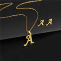 Happy Letter Charm 26 Initial Chunky Letters Pendants for Women DlY Making A-Z English Alphabet Necklace Sets