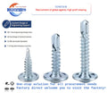 Iron Blue White Zinc Cross Head Washer M4.2/M4.8 Drill Tail Screws Stainless Steel Self-Tapping Screws Self-Drilling Screw