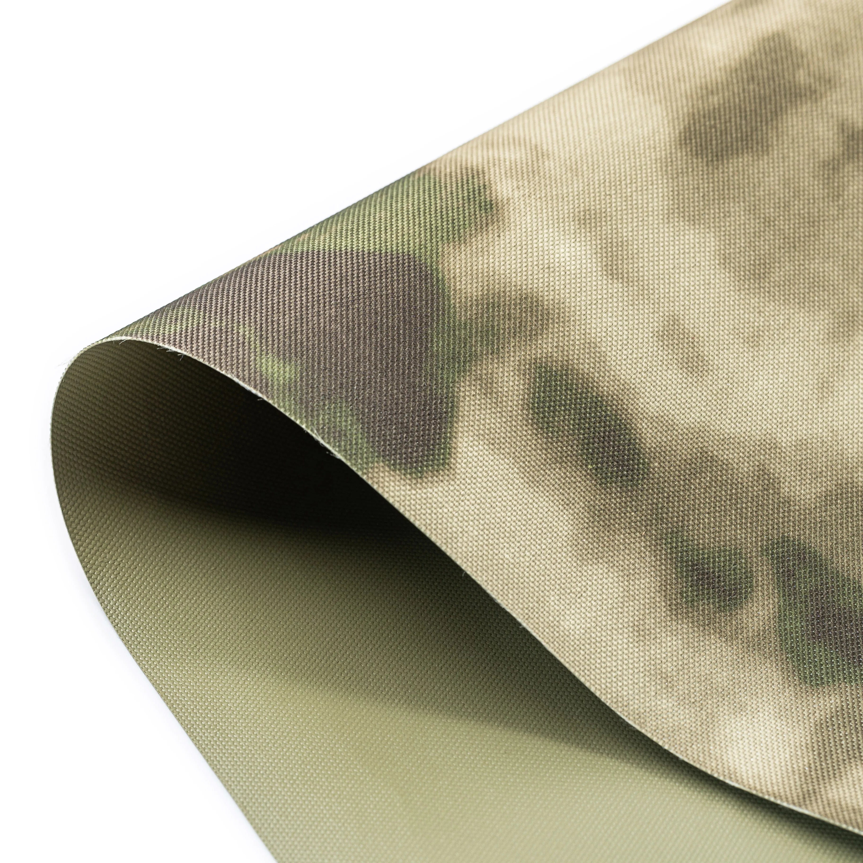 5*5 72T 600D 100% Polyester PVC A-TACS FG Camouflage Oxford Woven Fabric Camo Print with Waterproof for Girls Luggage