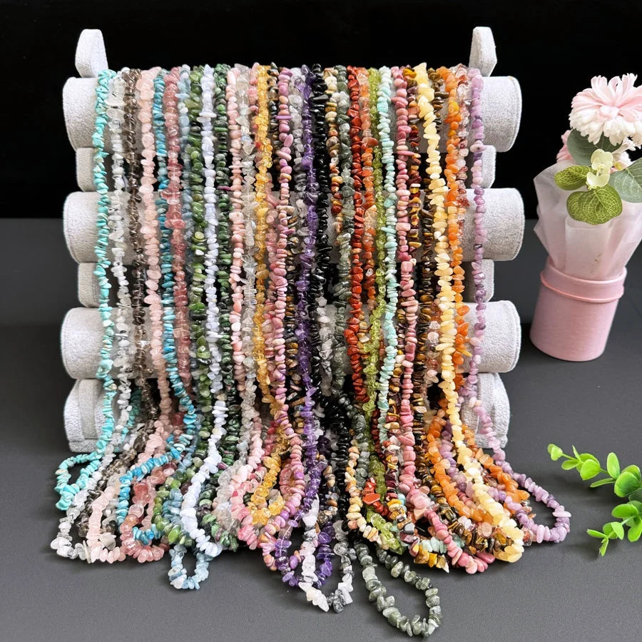 Irregular Shape Mixed Healing Crystal Gravels Loose Tumbled Gemstone Quartz Crystal Chips Stones Beads for Jewelry Making