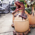Handmade Funny Public Dustbin Fiberglass Dinosaur Dustbin