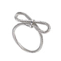 Wholesale Simple Shape Metal Rope Napkin Holder Luxury Bow Napkin Ring for Wedding Table Decoration Stocked Feature