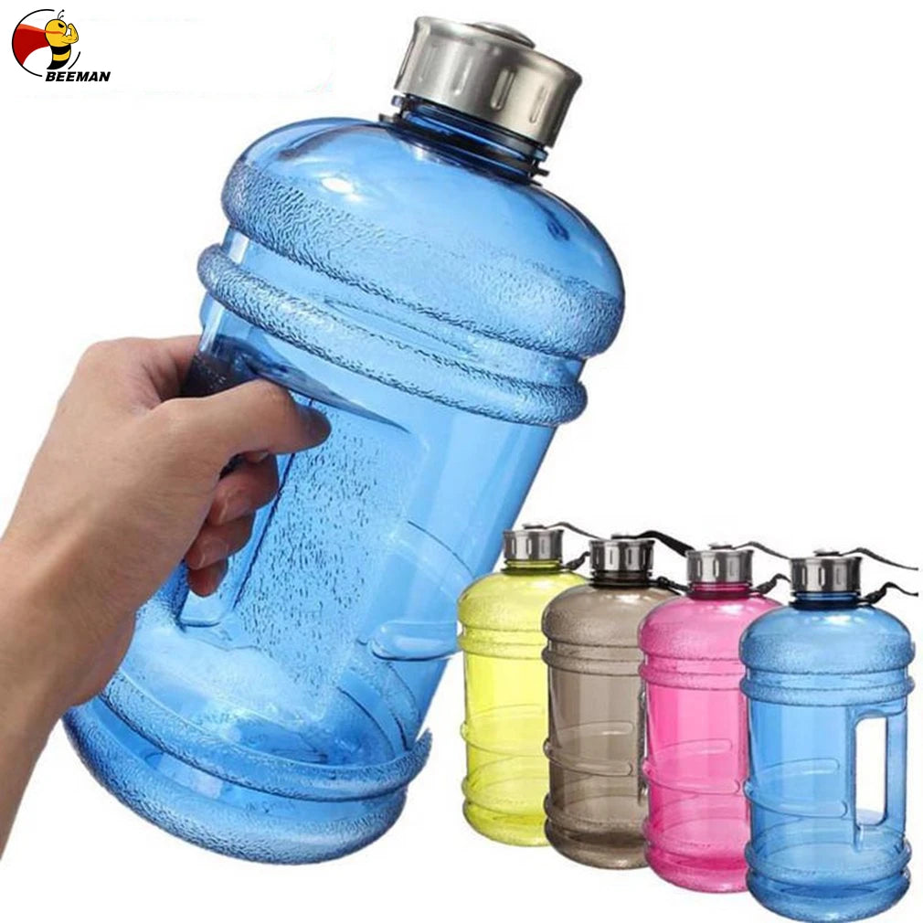 Beeman Pc Plastic Clear Personalised Pink 2 Liter Gym Gallon Water Bottle Fitness