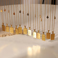 Tendencias 18K Gold Plated Stainless Steel Simple Zodiac Necklace Trendy & Romantic Link Chain Jewelry for Parties