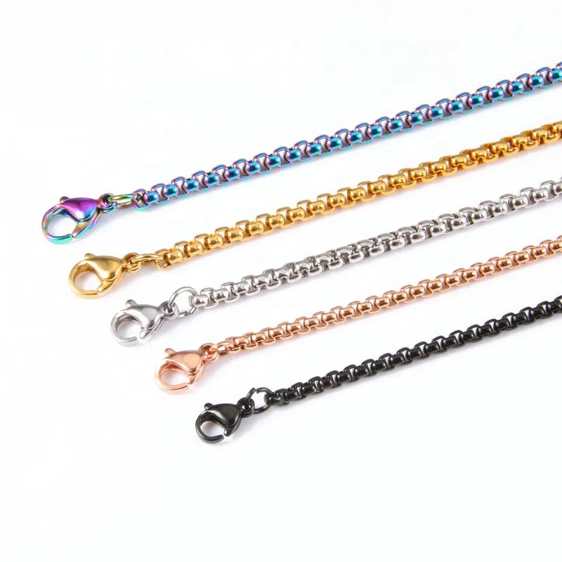 Factory Direct Stainless Steel Square Pearl Necklace Fashion Jewelry Accessories for Party Gift Wedding