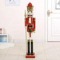 120cm 150cm 180cm Fiberglass Sculpture Statues Christmas Nutcracker Soldier Decoration