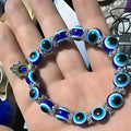 Custom Trendy Evil Eyes Lucky Bracelet Handmade Adjustable Fashion Elastic Palm Charm Fashion Bangle Bracelet Jewelry Gift