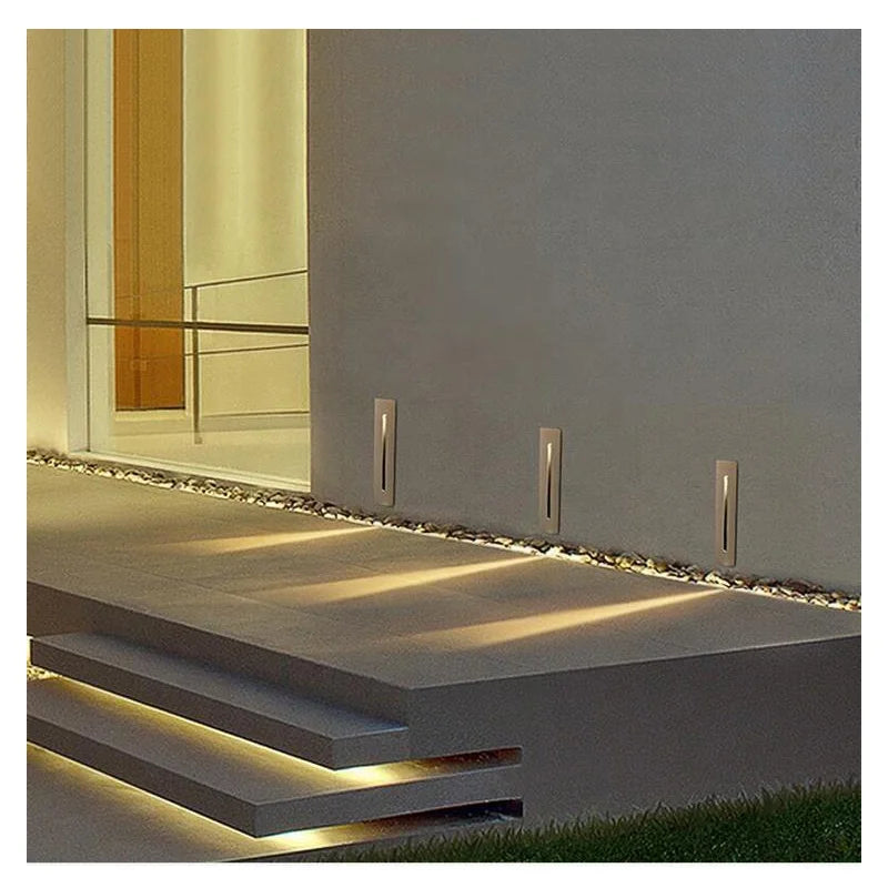 Led Sconces for Walls Indoor 3W IP20 Aluminum Led Recessed Stair Step Light Corner Light Luxury Wall Lamps Modern