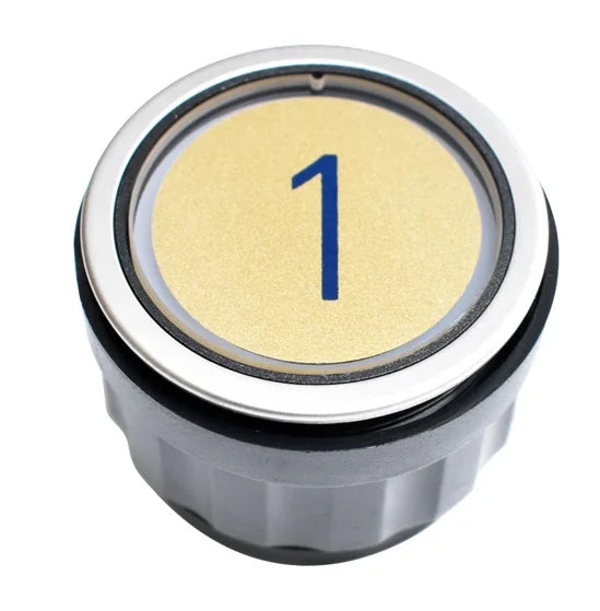 Elevator Parts Elevator Stainless Steel  D Type Round Push Button 5400