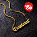 Personalised Collier Stainless Steel Jewelry Gold Custom Name Plates Kolye Pendant Necklace for Women MegaBDM