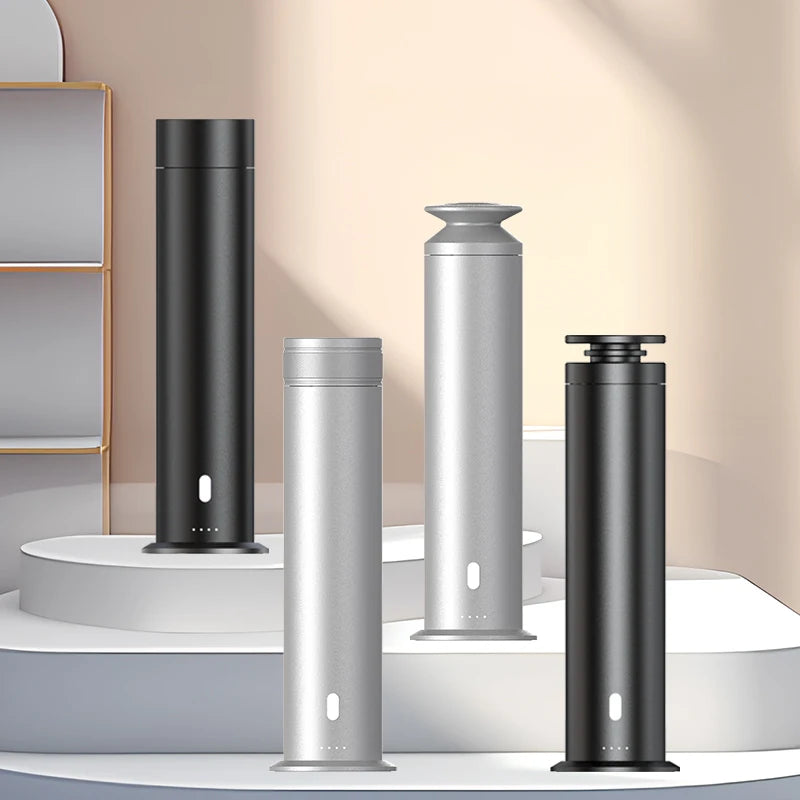 Luxury Fragrance Machine Hotel Waterless Smart Essential Oil Tower Aroma Silver Black Cylindrical Scent Diffuser for Home Use