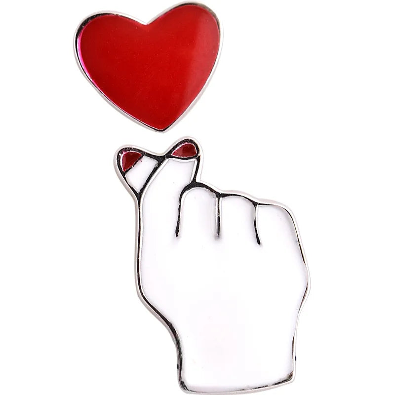 925 Sterling Silver Asymmetric Heart Stud Earrings for Women Elegant Wedding Jewelry Pendientes Mujer Moda 2019 Brincos