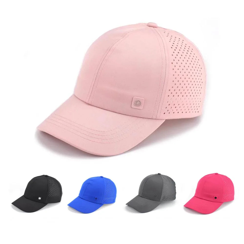 New Fashion Original Unisex Ponytail Mesh Satin Baseball Cap Custom 6 Panel Perforated Fitted Sporty Golf Sports Trucker Hat