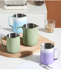 Barista Tools Milk Frothing Jug Milk Pitcher 350ml 600ml Stainless Steel Metal Measuring Coffee Steaming Pitcher Cup