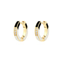 LOZRUNVE Sterling Silver 925 Trending Gold Enamel Yin Yang Hoop Earring Jewelry