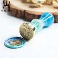 Transparent Glitter Wax Sealing Handle With Beads DIY Craft Kit Sealing Stamp Tool Decorative Invitation Card Gift Set