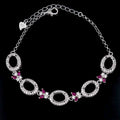 Sterling Silver 6*8mm Semi Mount Bracelet Empty Frame Blank Claws Setting S925 Base Holder Without Center Stone Inlay for DIY