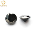 LONGYIN Gems Loose Moissanite Round Cut 4mm-11mm Black Diamond 3ct Gems Per Pcs Price