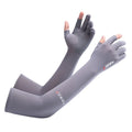Antislip Mountain Bike Riding Fingerless Long Gloves Summer Anti UV Cooling Compression Arm Sleeves for Man