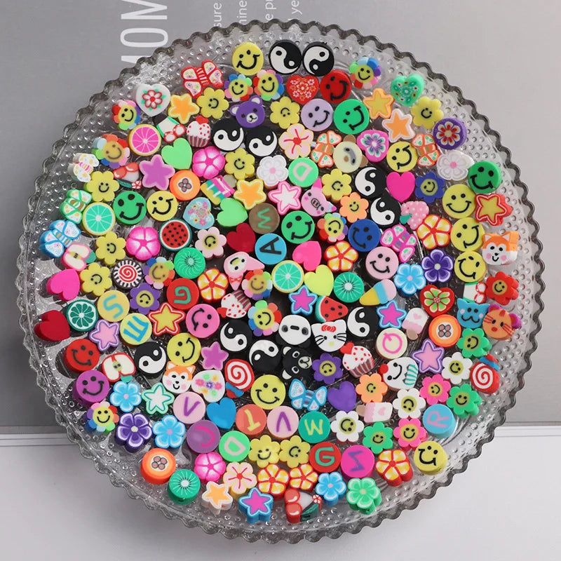 Mixed Colors Fruit Shape Clay Spacer Beads Polymer Clay Beads for Jewelry Making DIY Handmade Accessories