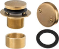 Brushed Gold Stainless Steel Replacement Bath Drain Trim Kit 2 Hole Overflow Faceplate Universal Coarse Thread Hotel Use