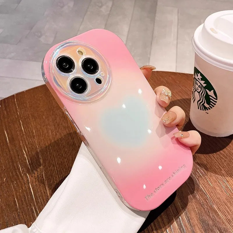 Logo Designed Cover Smart Phone Cases for Magnetic Shockproof Case Customized Shockproof Customized Cover Cases Pink Lovely