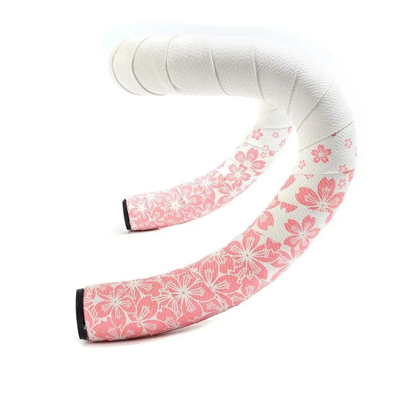 Sakura Pattern Bike Bar Tape Soft Bicycle Handlebar Cover Strap Road Gravel Cycling Handles Bar Grip Tapes Bicycle Accessories