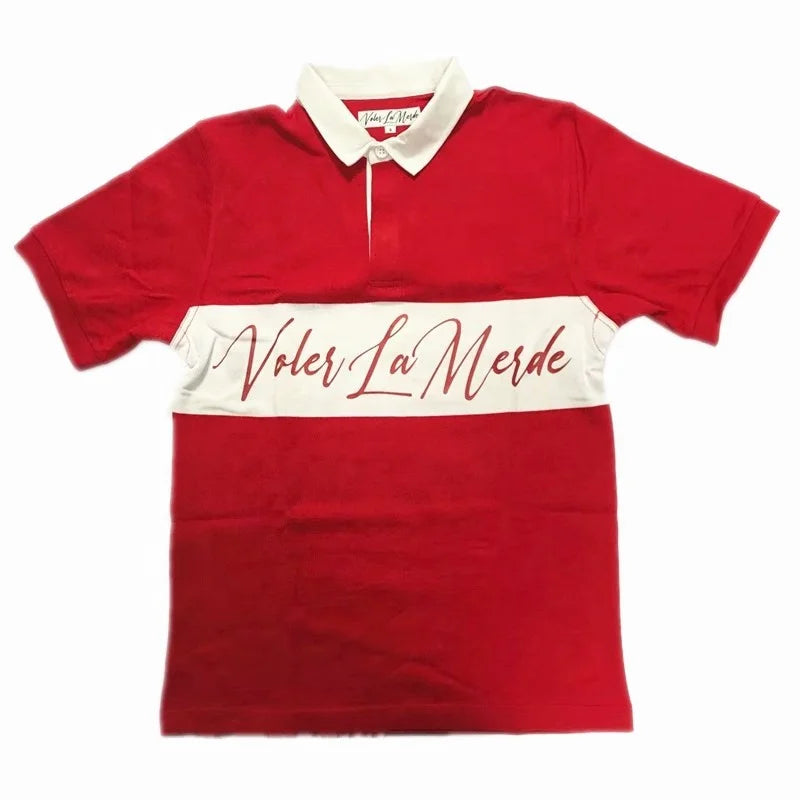 Short Sleeves 100% Cotton Breathable Plus Size Luxury Quality Knitted Rugby for Shirt Uniform with Custom Embroidery Logo