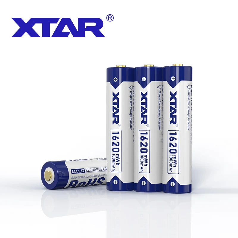 XTAR 1620mWh Long Life Triple a 1.5 V Rechargeable Battery 1.5V AAA Batteries for Multimeter Calculator Weather Station Clock