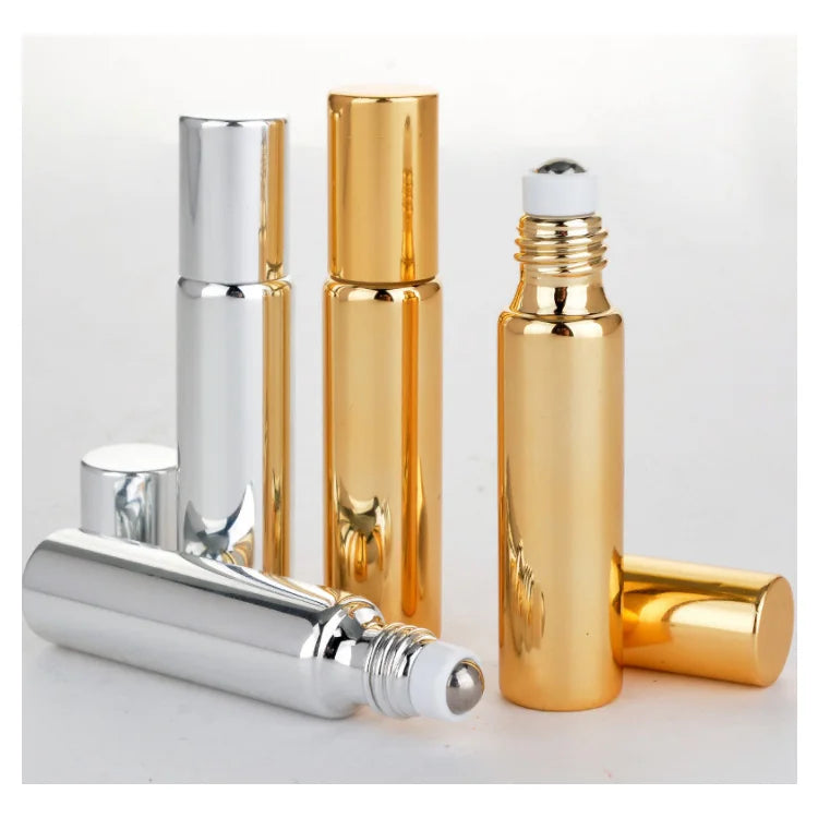 Frosted Amber Gold Clear Perfume Glass Roll on Bottle Empty 3ml 5ml 8ml 10ml Essential Oil Roller Bottle
