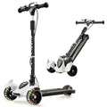 Outdoor Activities Wide Standing Board Children Scooter 3 LED Light Wheels Foldable Kick Scooters for Kids 3-12 Year Old