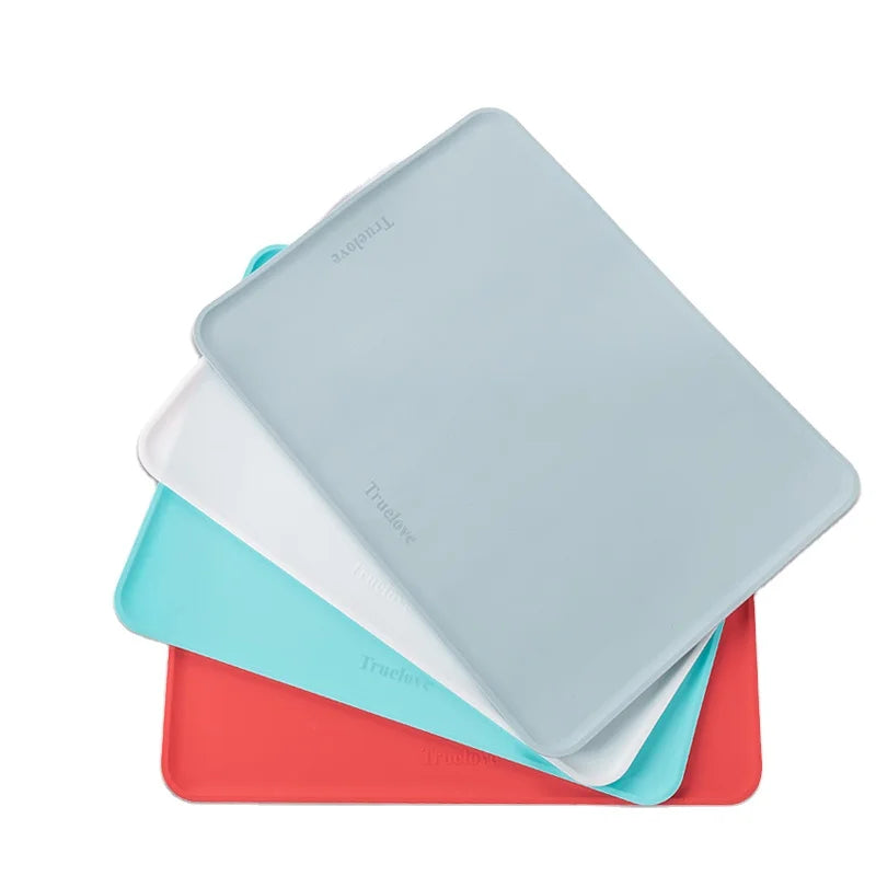 Truelove Wholesale Silicone Pet Spill Placemat Waterproof Non-slip Food Grade Eco-friendly Dog Cat Bowl Mat Soft Pet Feeding Mat