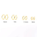 Fashion Jewelry 925 Sterling Silver Minimalist Earrings Simple Chic Punk Big Round Plain Gold Plated Hoop Earrings Women